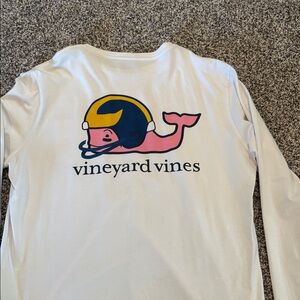 Vineyard Vines University of Michigan Football Long Sleeve Tee